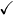 \checkmark