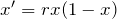 x'=rx(1-x)
